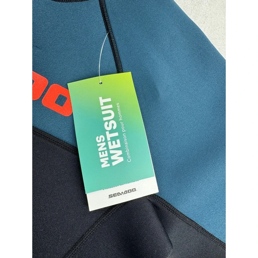 NWT Sea-Doo 3 mm Escape Shorty Wetsuit Men's XL Navy Blue Long Sleeve Sports - Picture 7 of 12